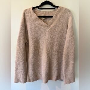 Anthropologie V-Neck Sweater in Warm Beige, L